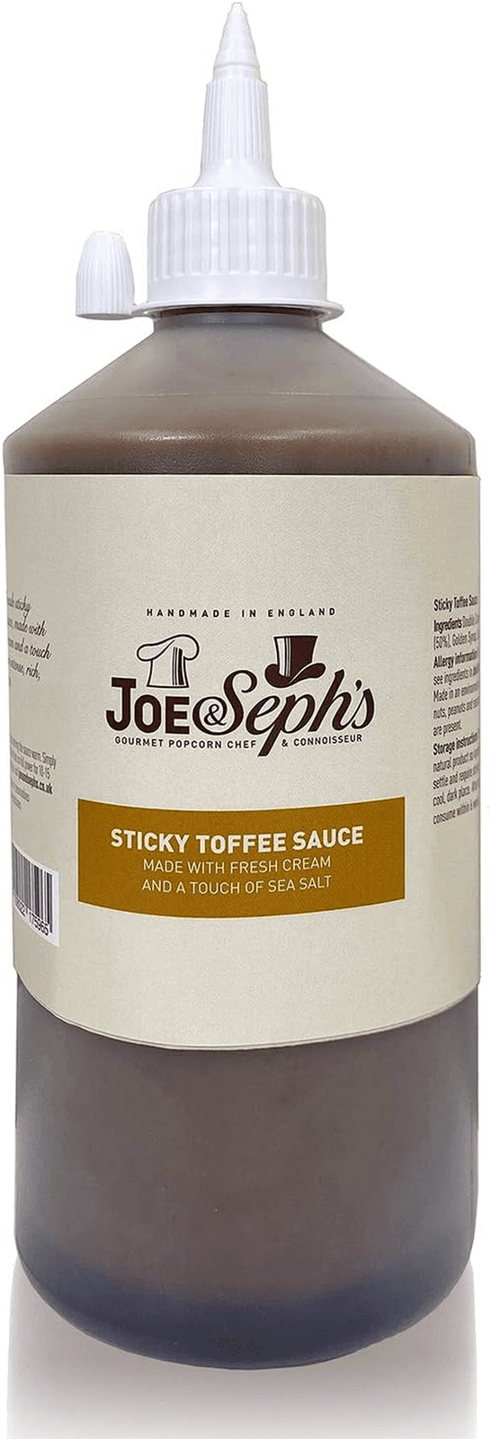 Joe and Sephs Sticky Toffee Caramel Sauce (1X1Kg) | Star Great Taste Award| Carame
