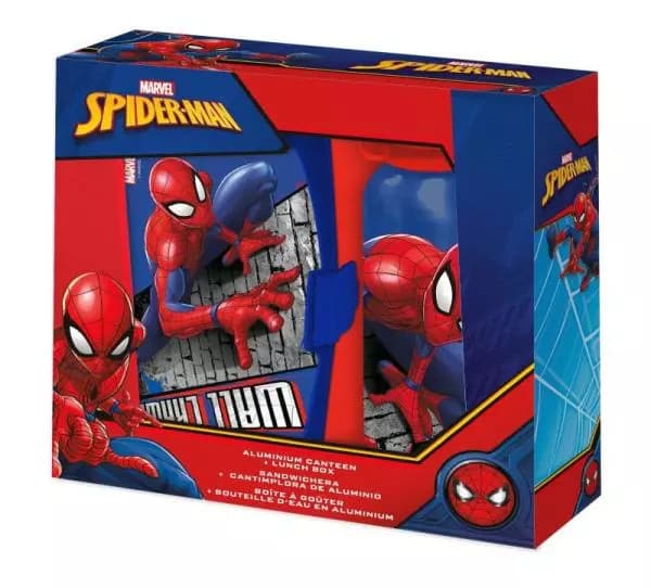 8435507872553 Zestaw Bidon aluminiowy + śniadaniówka Spiderman SP50006 Kids Euro