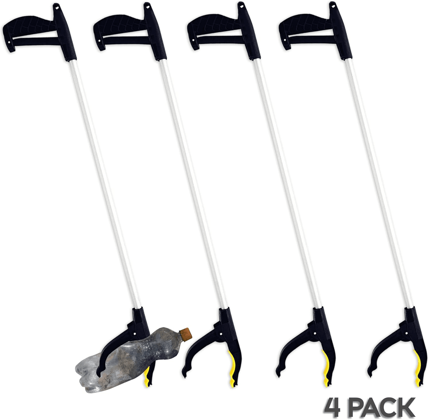 Litter Picker 4Pack 30-Inch Grabbing Tool with Magnetic Pick-Up Tip| Extended Re view 2