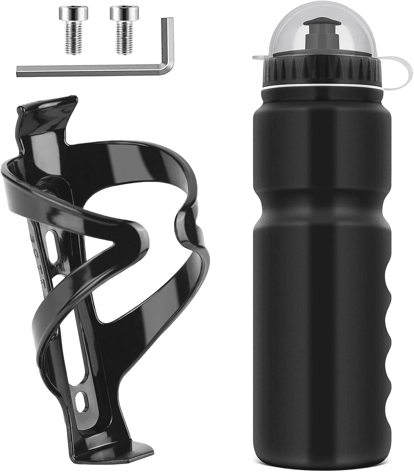 Bike Water Bottle Cage with Bpa-Free 800Ml/28Oz Bike Bottle