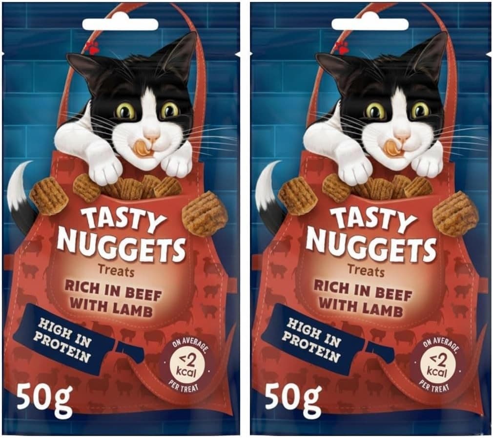 2x 50g Tasty Nuggets Beef and Lamb Cat Treats – Bundled by GetInStyle Shop