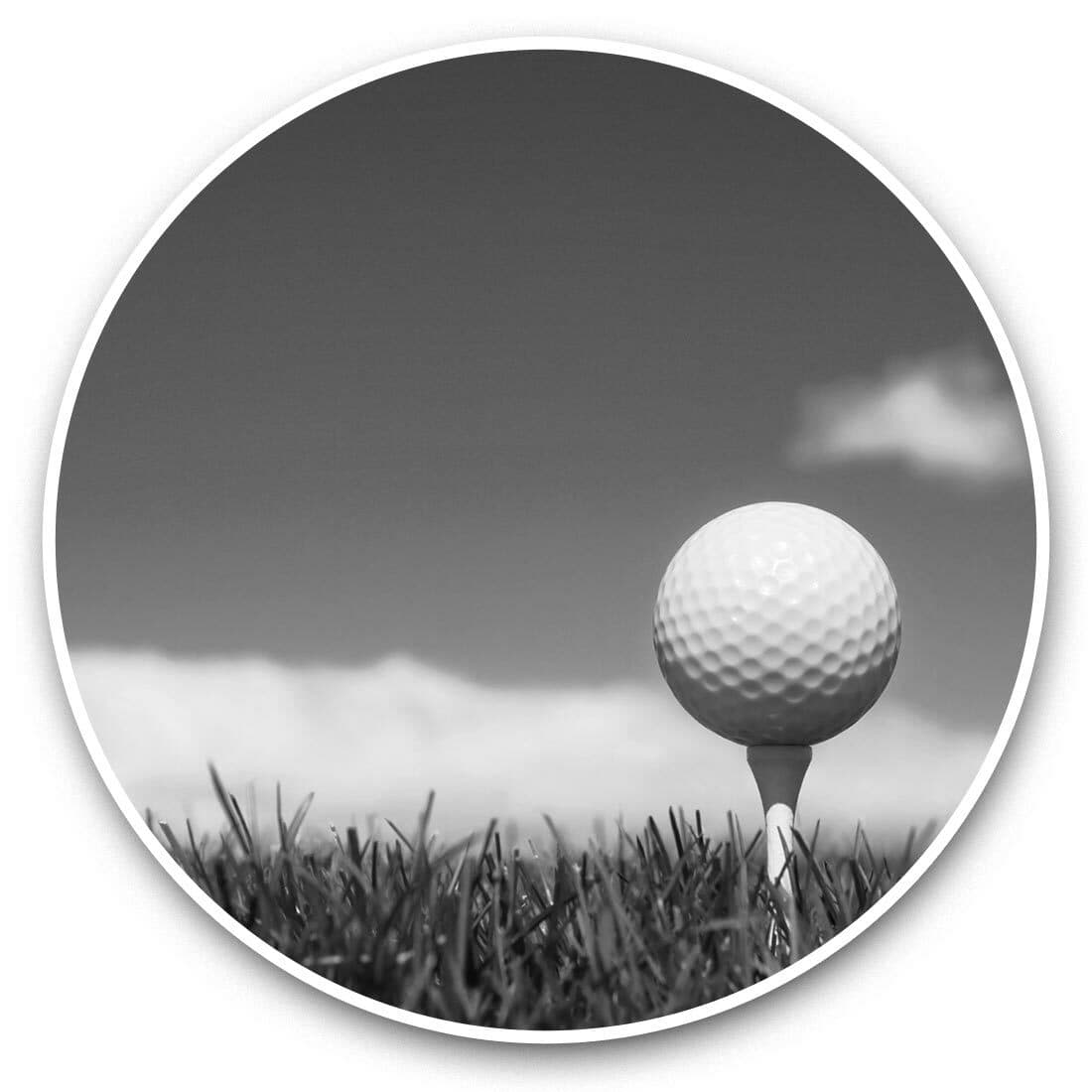 2 x Vinyl Stickers 25cm (bw) - Golf Ball Sports Men's Dad Uncle  #40927
