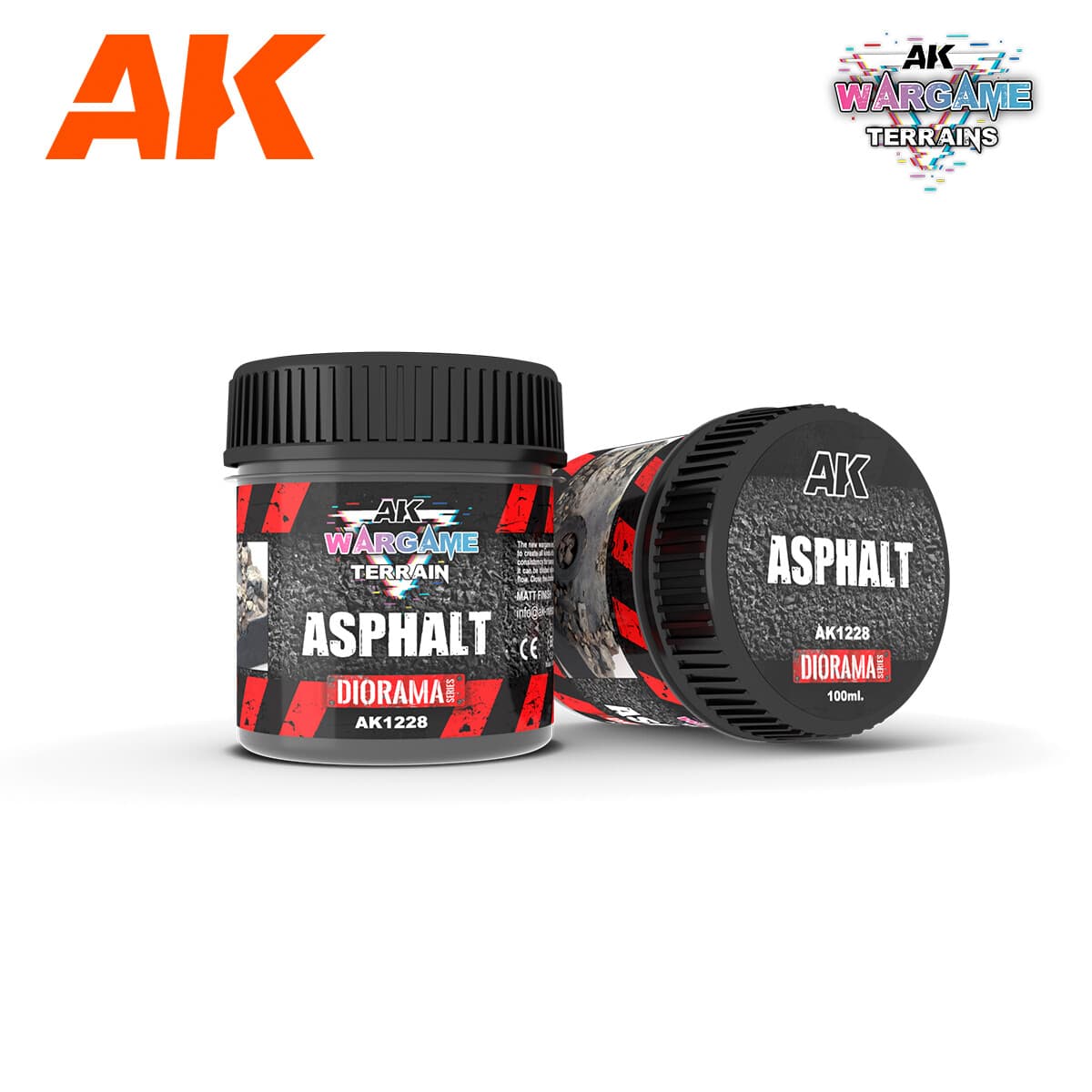 Asphalt 100 Ml. - AK1228 - Wargame Battle Ground Terrain AK Interactive