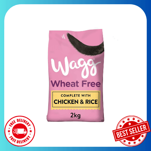 Wagg Wheat Free Complete Dry Adult Dog Food Chicken and Rice 2kg (Pack of 4) -