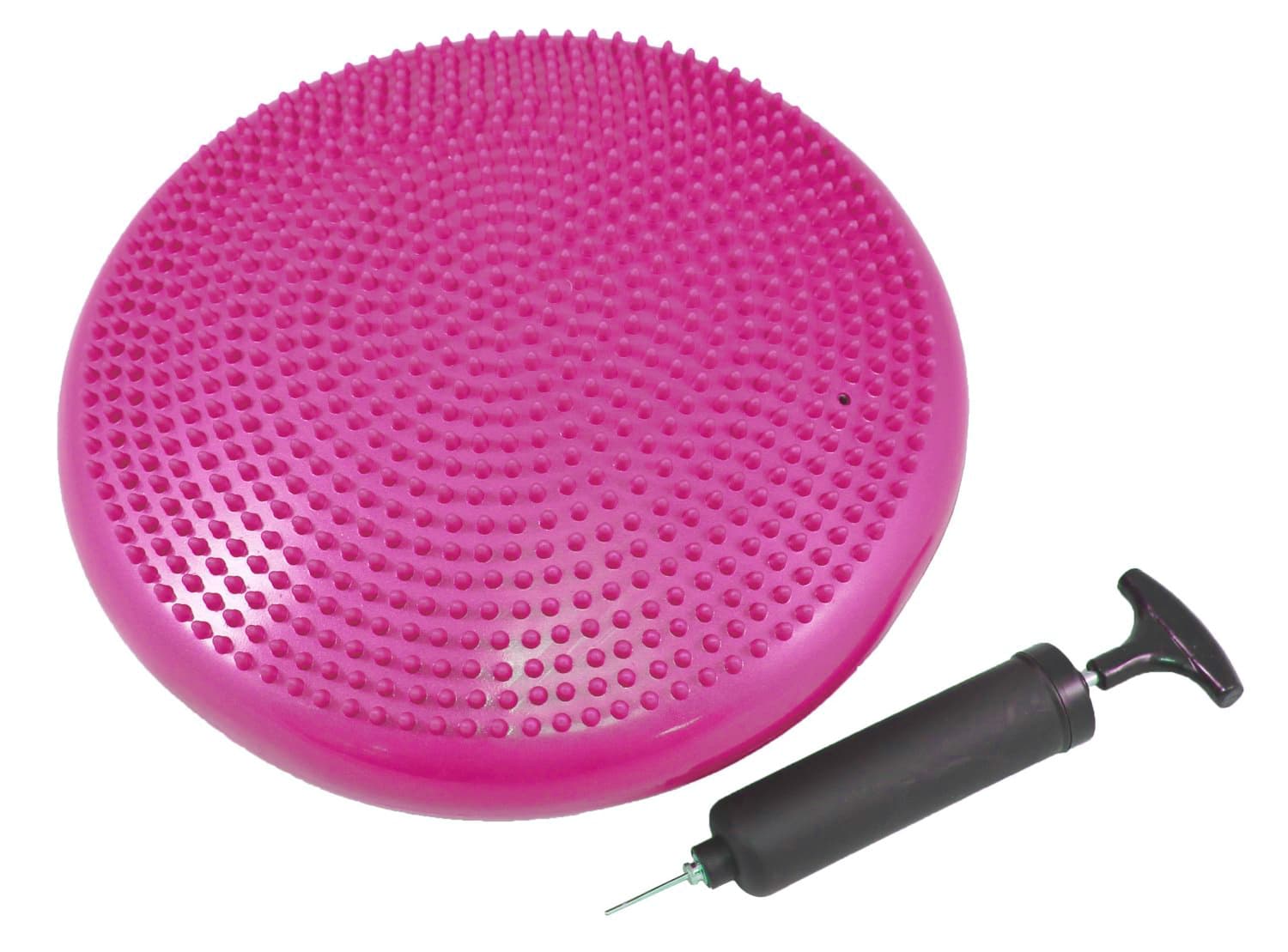One PINK Stability Disc Balance Pad Wobble Cushion Ankle Knee Board WITH PUMP