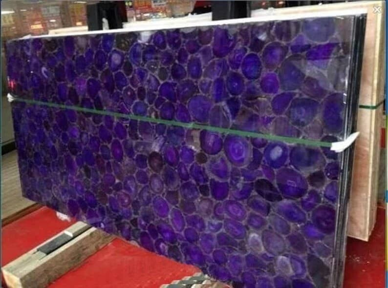Purple Agate Table| Agate Wall Panel| Kitchen Dine Table| Stone Dining Table