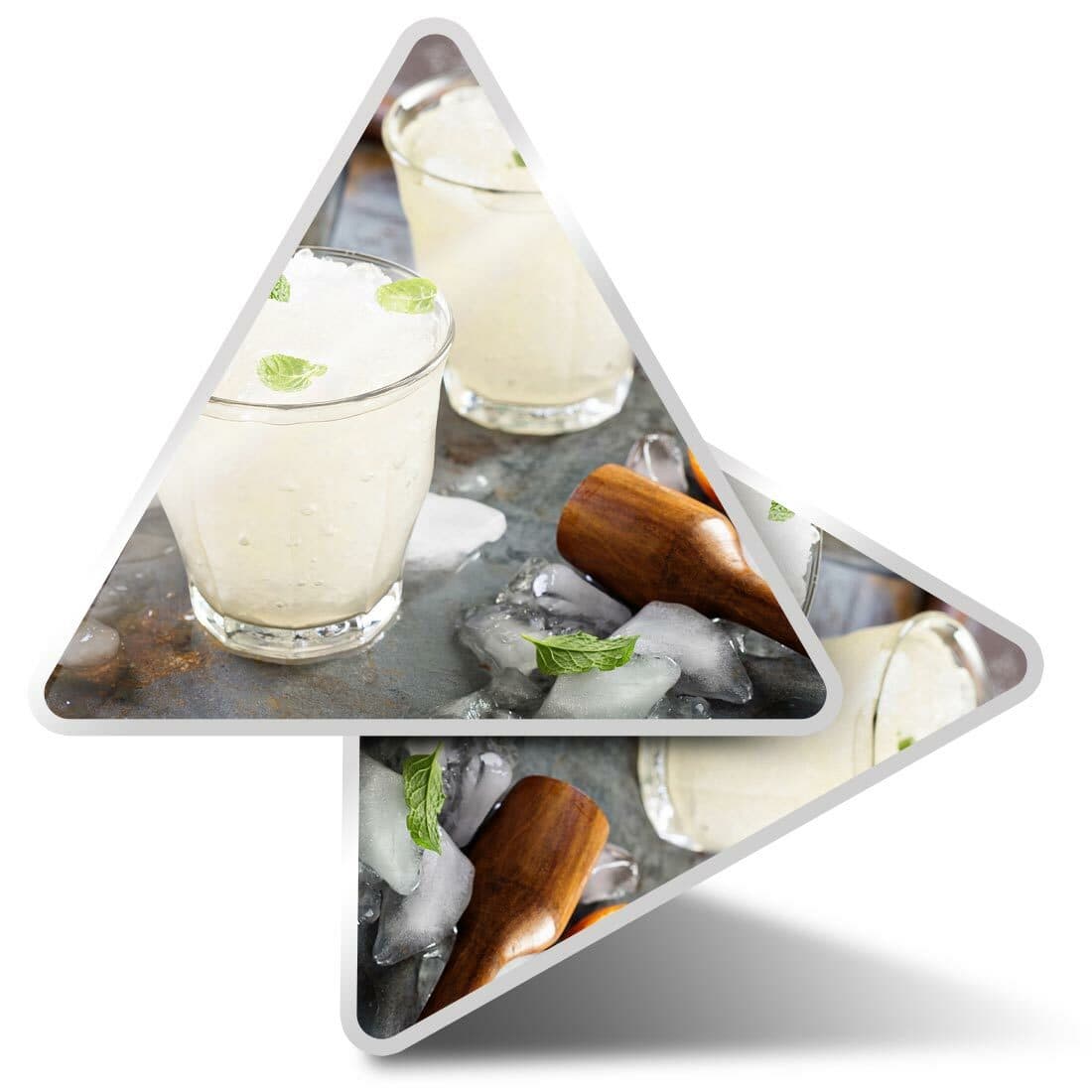 2 x Triangle Stickers  7.5cm - Margarita Cocktail Bar Club  #21123