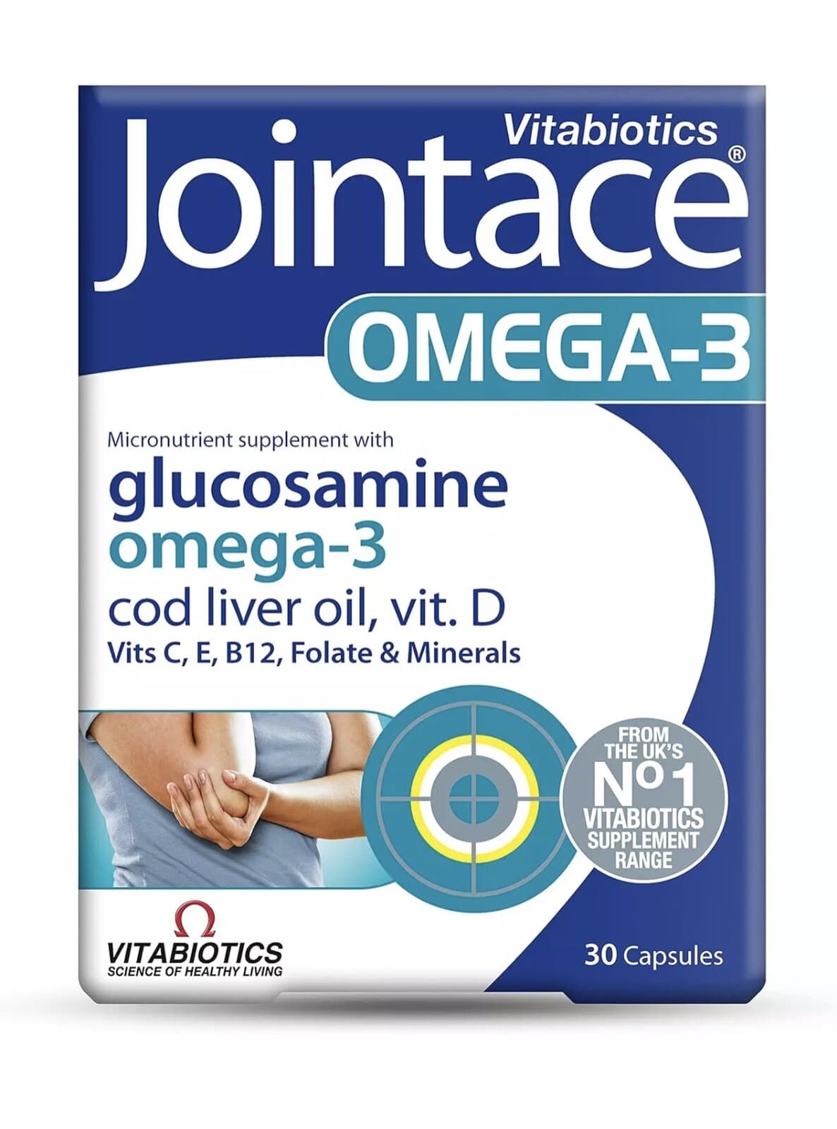 VITABIOTICS JOINTACE OMEGA 3 GLUCOSAMINE COD LIVER OIL 30 TABS - BBE 08/25
