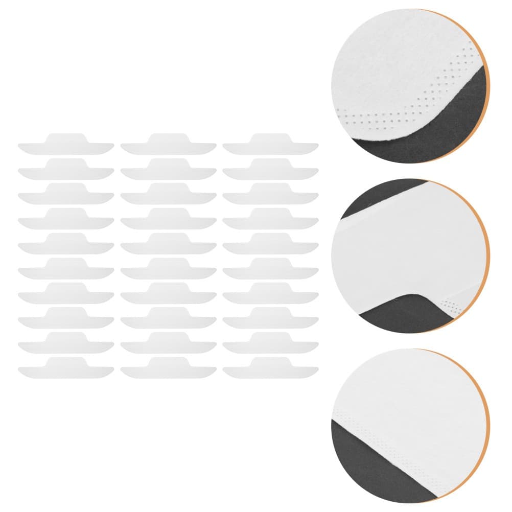30 Pcs Collar Sticker Golf Hat Sweat Liner Shirt Absorption Stickers