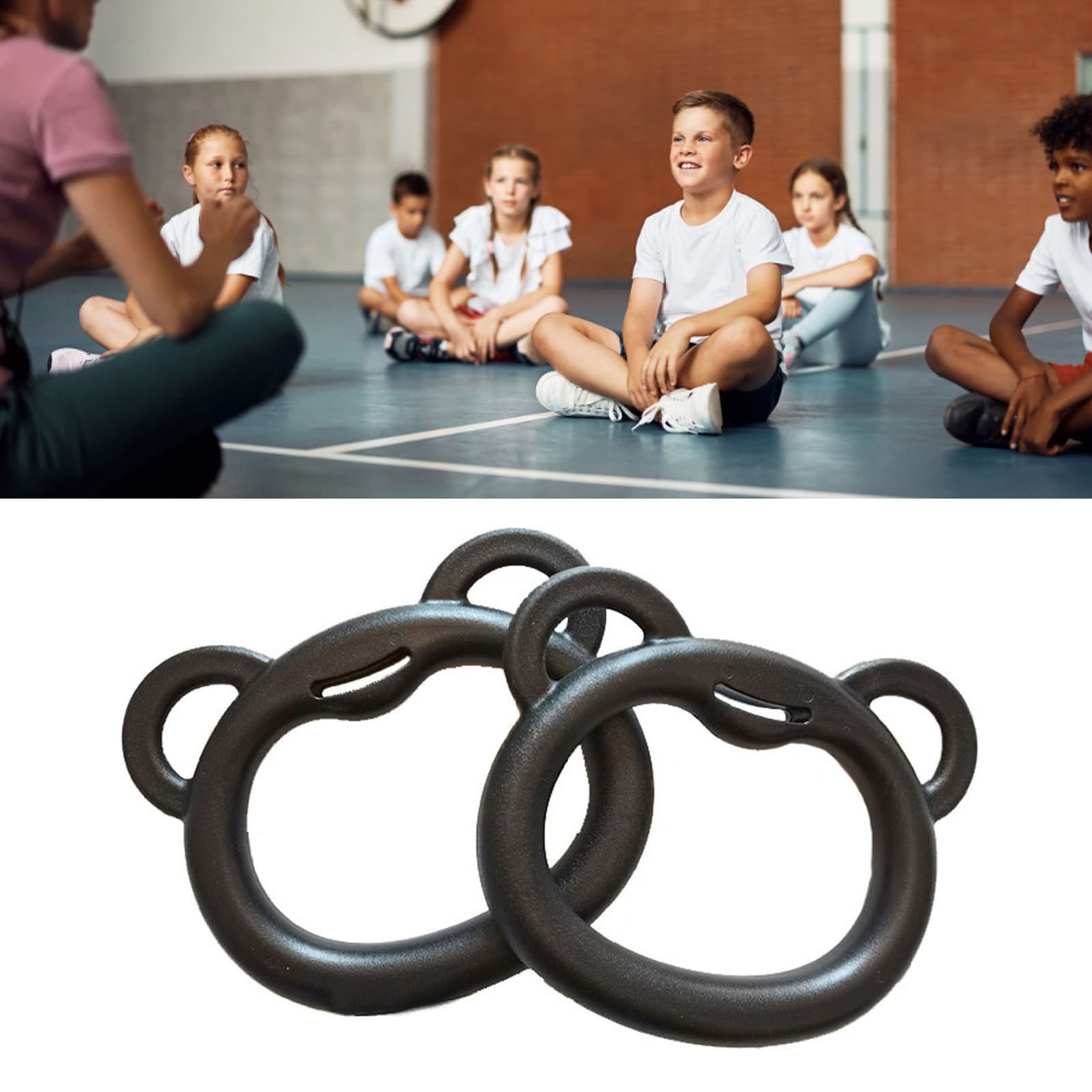 Children Gymnastic Ring Indoor Heightening Auxiliary Trainer Kids Lifting Fi NEW