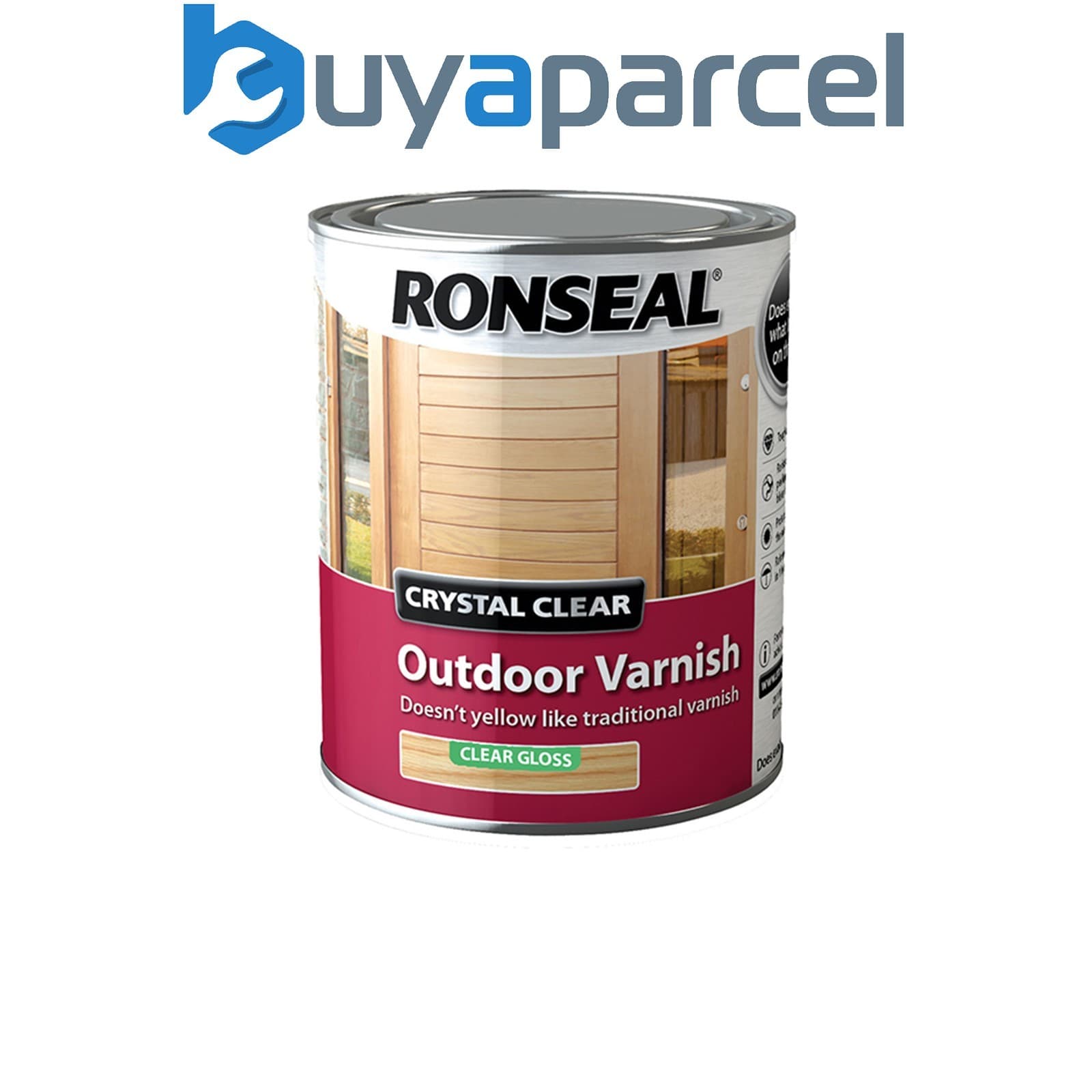 Ronseal 37369 Crystal Clear Outdoor Varnish Matt 2.5 litre RSLCCODVM25L