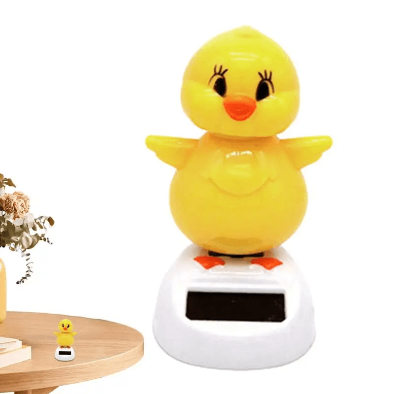 Car Dashboard Decoration Solar Dancing Chick Figurines Solar Powered Dancing Toy view 2