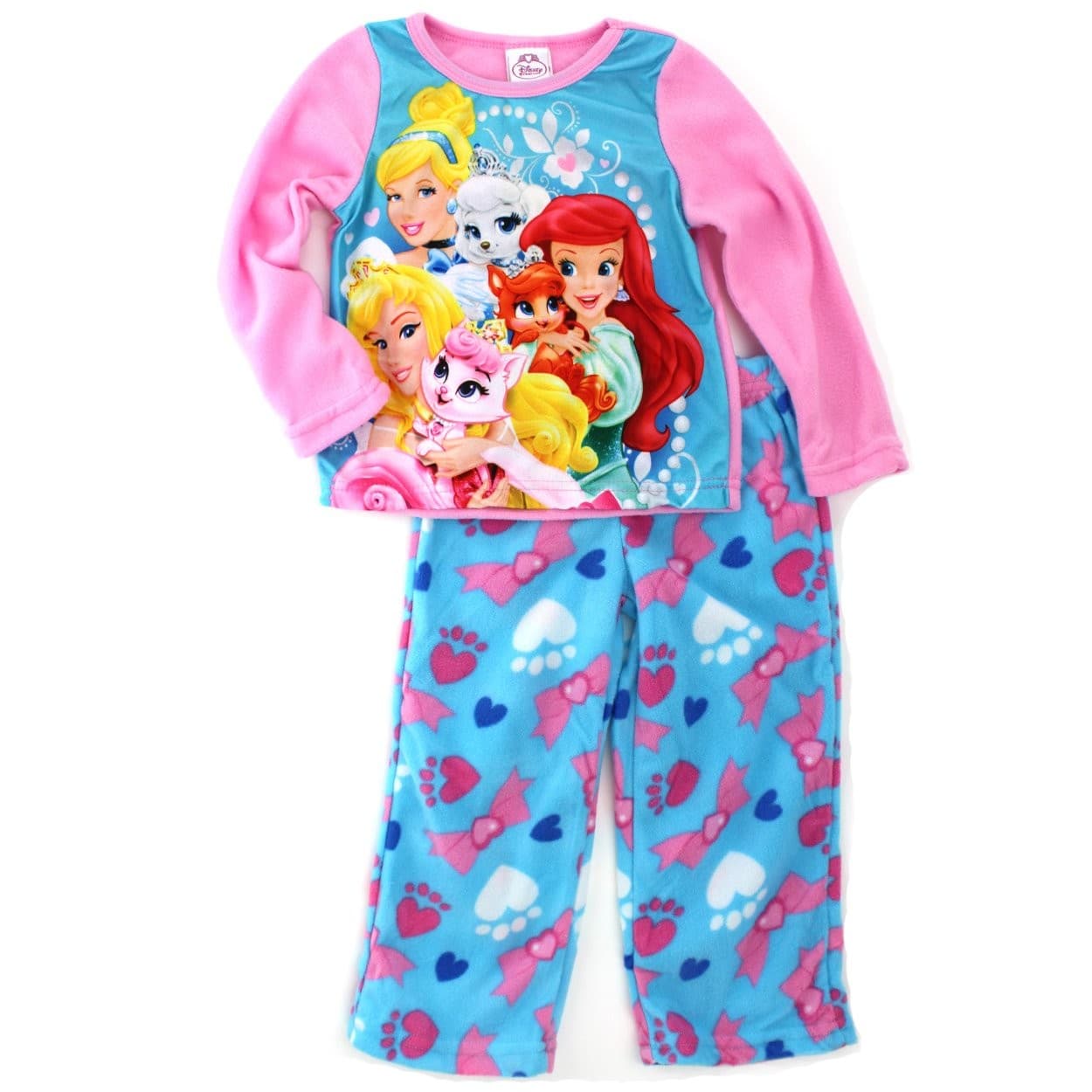 Disney Princesses Palace Pets Fleece Pajama Set For Little Girls (4)