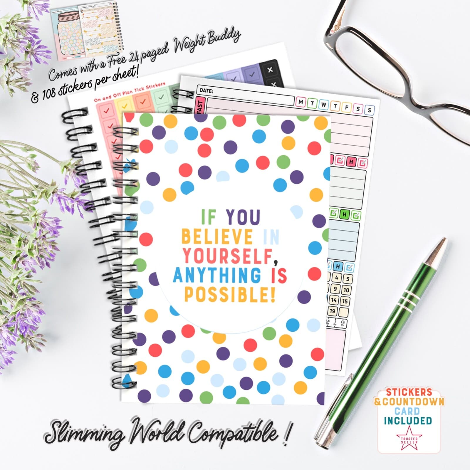 A5 FOOD DIARY SLIMMING  DIET PLANNER WEIGHT LOG JOURNAL HABIT TRACKER QUC2
