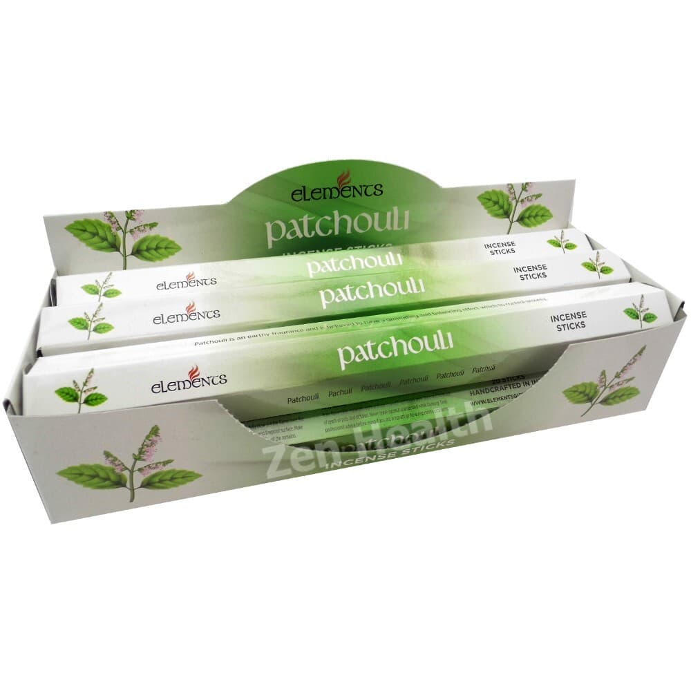120 x Elements Patchouli Incense Sticks Calming and Relaxing Fragrance Insence