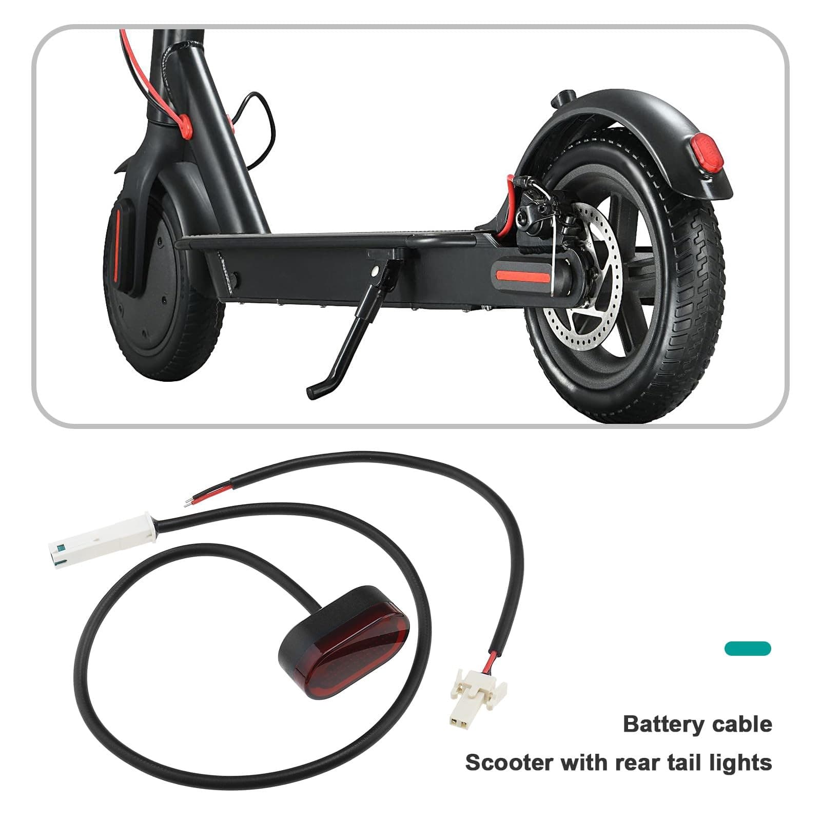 Be In Your Mind 1 Set Scooter Accessories with 360mm Wire 360mm/180mm| Black view 2