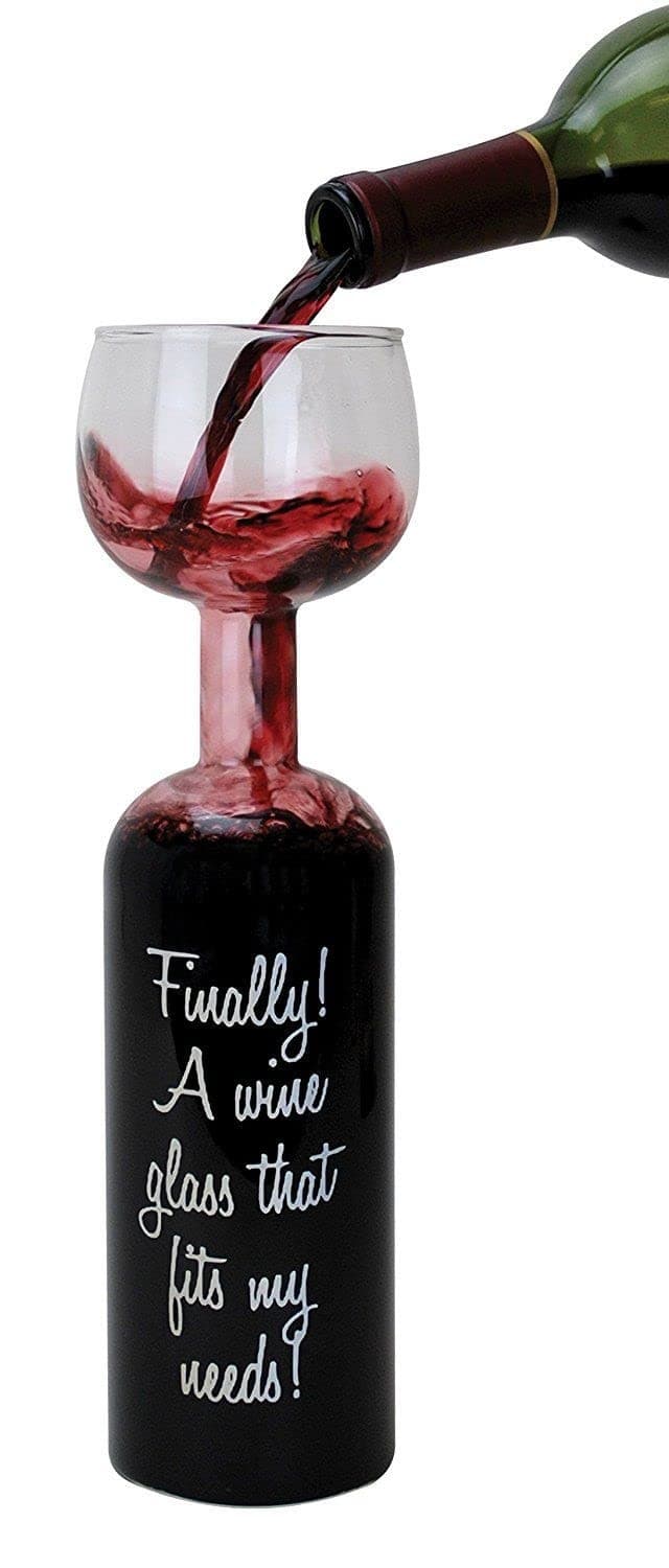 Winkee - Wine Bottle Glass - 0.75-Liter NEW