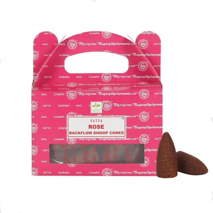 Set of 6 Packets of Satya Rose Backflow Dhoop Cones view 2