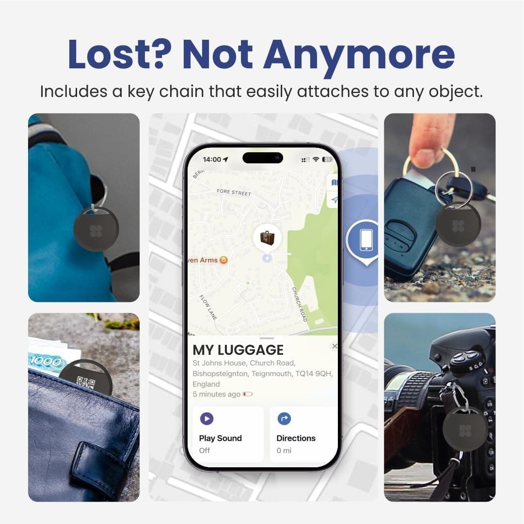 Bluetooth Tracker Tag iPhone Find My Key Finder Smart Tag AirTag Alternative view 2
