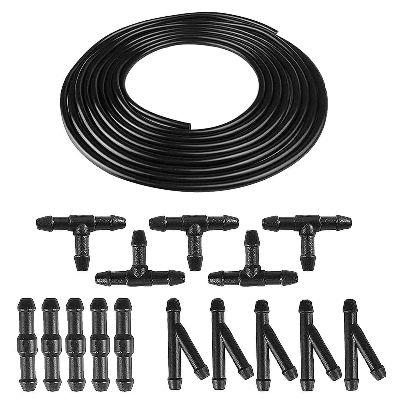 Universal Windshield Washer Nozzle Fluid Hose Kit with Hose Connectors for3560