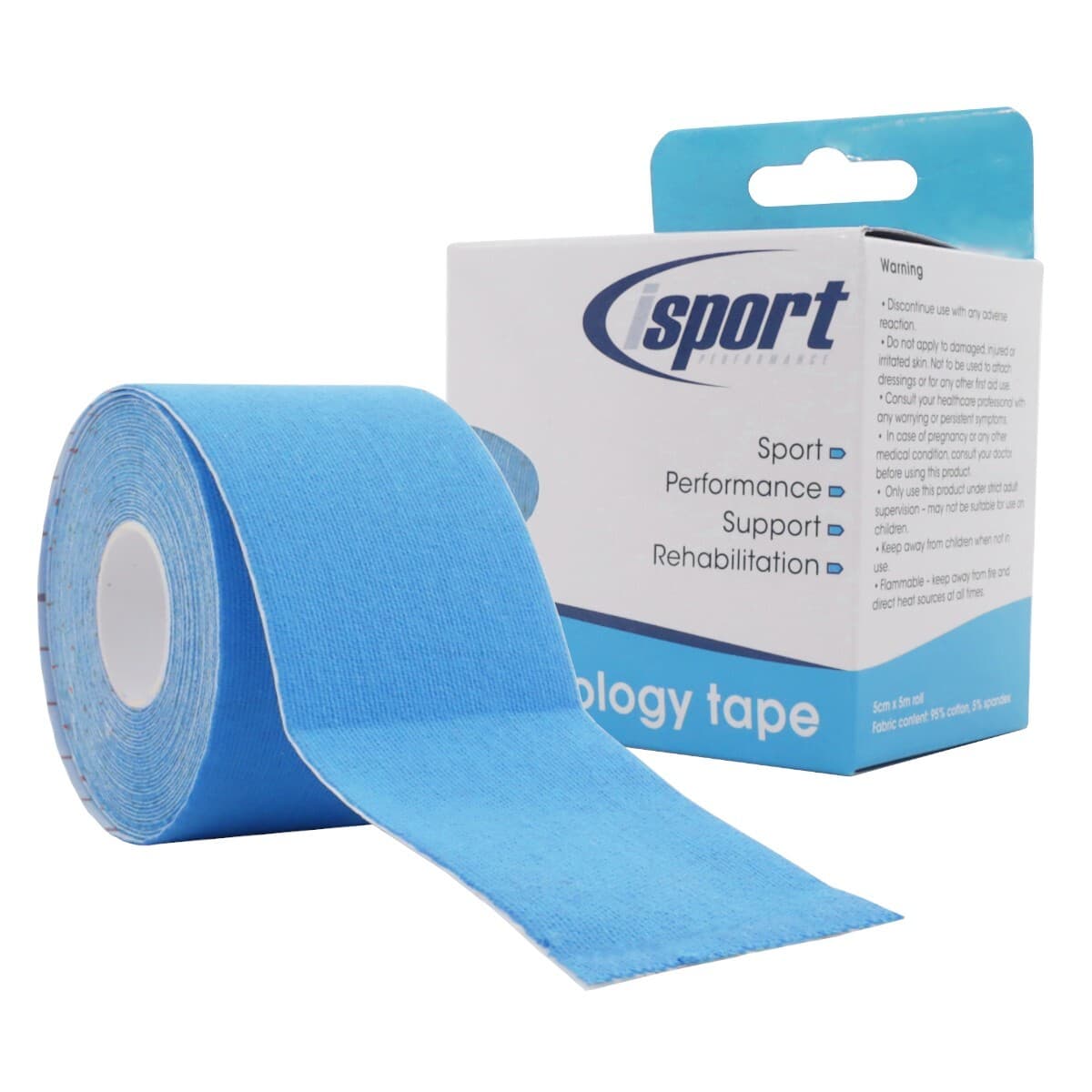 Kinesiology Sport Tape Support Performance Sports Injury Tape Blue 5m Roll