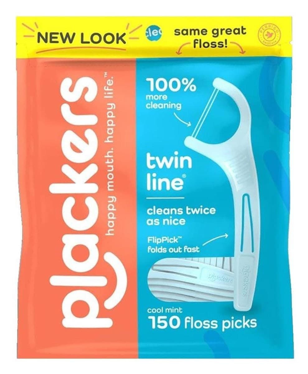 Plackers| Twin-Line| Dental Flossers| Value 1 count (Pack of 150)| B008ll55zk
