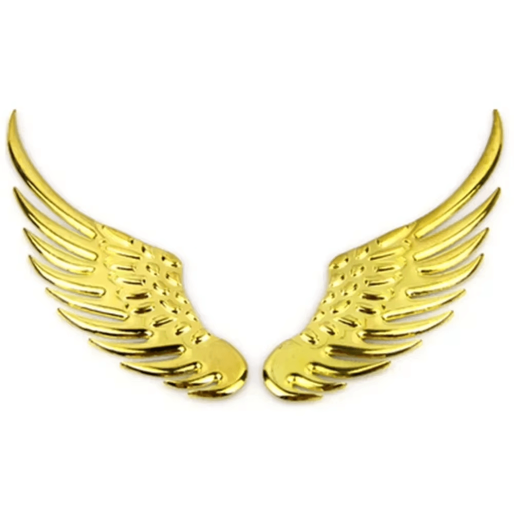 1Pair Car Auto Motorcycle Body Sticker 3D Eagle Angel Wings Badge Style ABS Deca