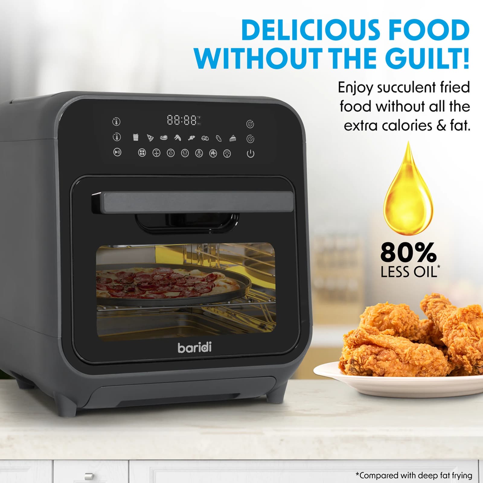 Baridi Steam Air Fryer Oven 15L Capacity DH171 view 2