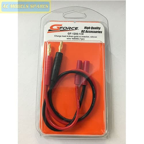 G-Force GF1200120 Charge lead 4.0mm gold connector| silicon wire 14AWG (1pc)