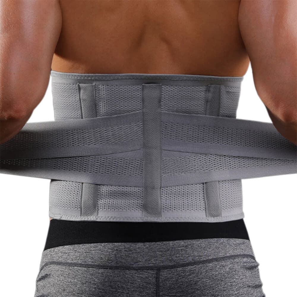 Black Gray Abdominal Binder Hernia Support Back Stomach Compression Belt NHS UK