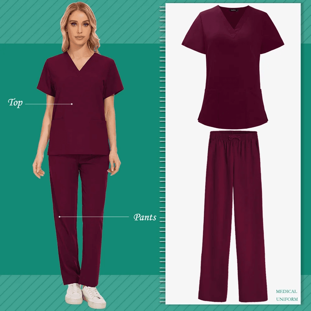 Aesthetic Uniforms Woman Beauty Manicurist Work Wear Hot Sales Scrubs Top Blouse
