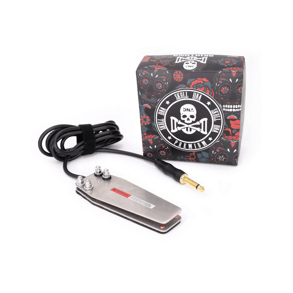 Stainless Steel Tattoo Foot Pedal - Skull DNA  - Footswitch For Professional Use