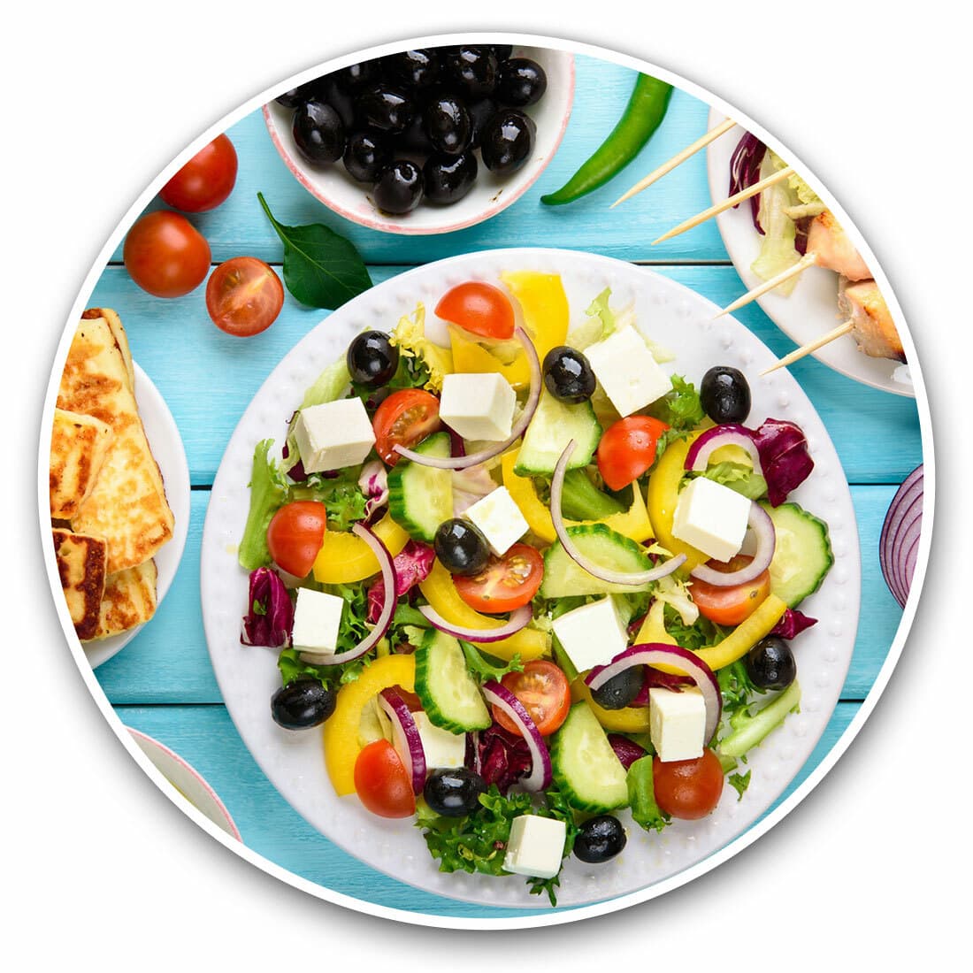 2 x Vinyl Stickers 20cm - Greek Food Traditional Olives Cool Gift #21646