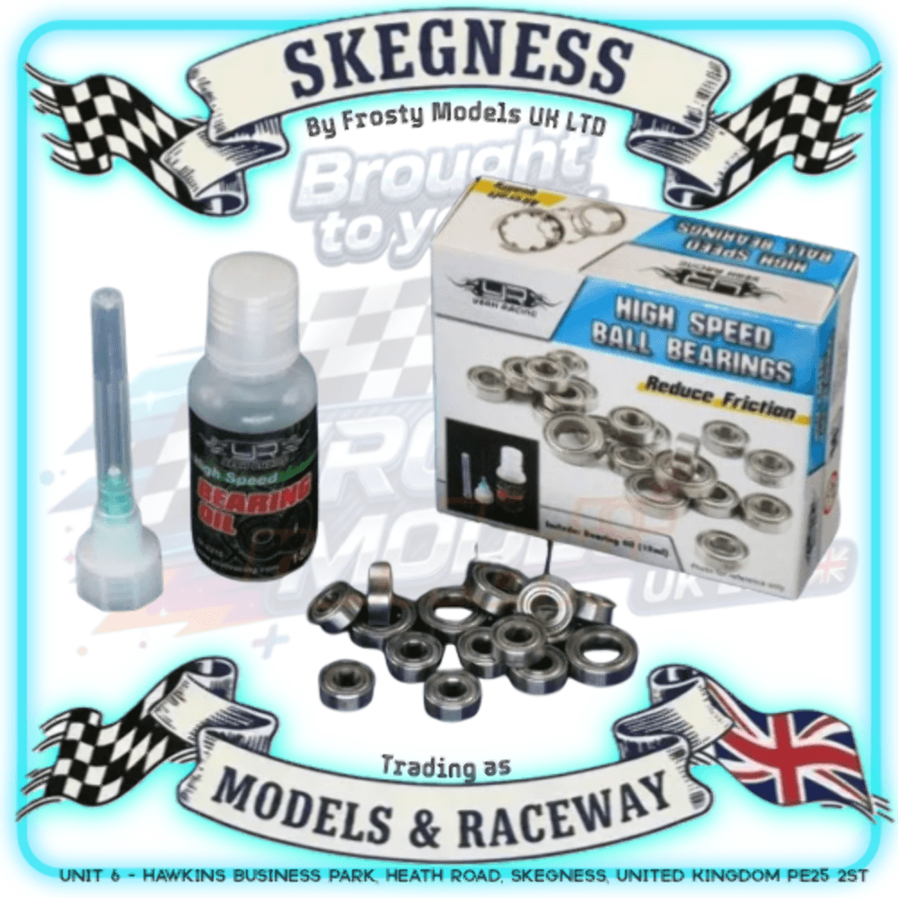 YEAH RACING - (16pcs) PTFE RC Ball Bearing Set with Bearing Oil For Tamiya TT02
