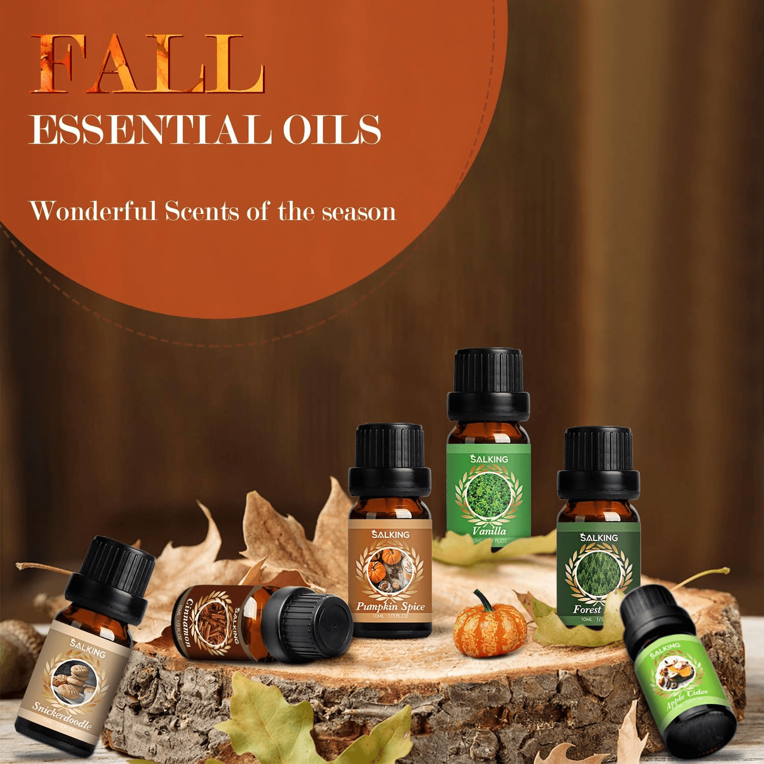 Autumn Fragrance Oils| Premium Essential Oils Gift Set Fall Diffuser Oils| Scent view 2