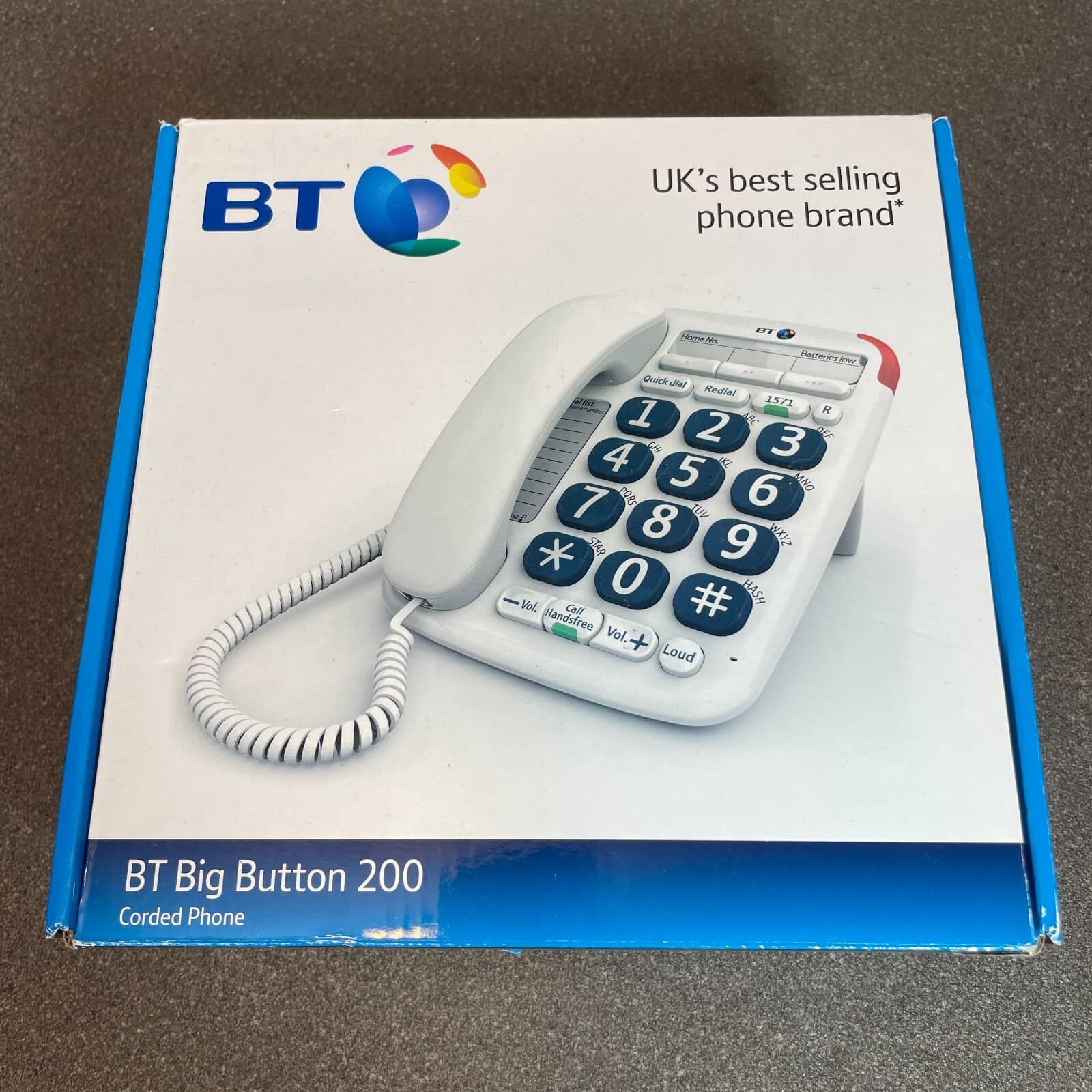BT Big Button 200 Corded Home Telephone Phone | Boxed Brand New | Ideal Elderly
