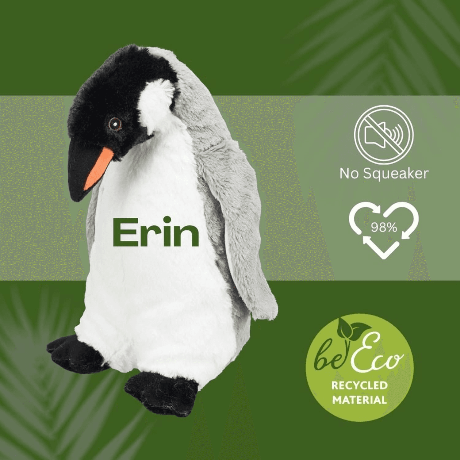 Be Eco Penguin Erin| 28 Cm – Eco-Friendly Penguin Plush Toy from Recycled Materi view 2