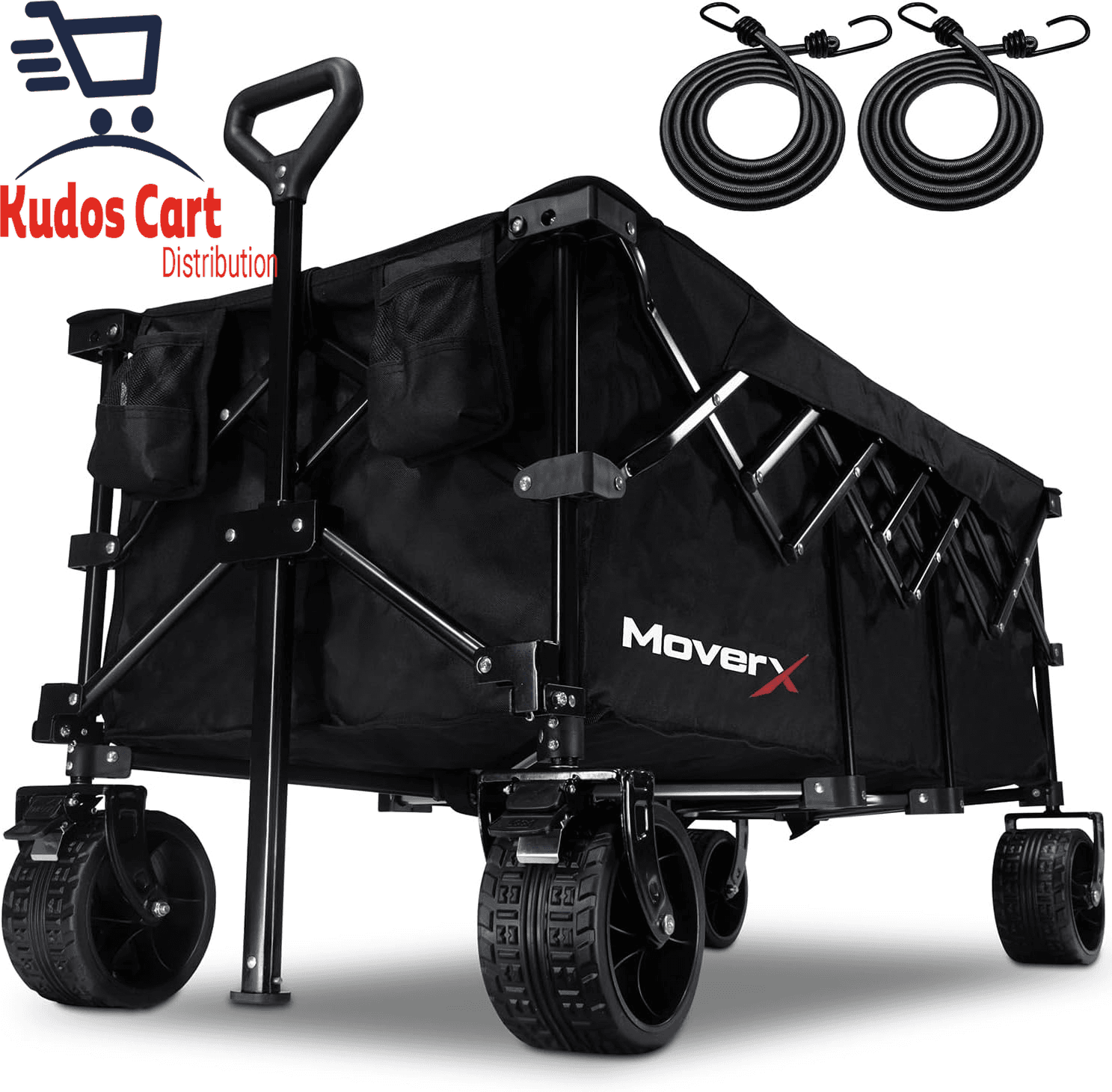 Folding 200L Wagon Trolley Wheels Portable Camping Cart Beach Outdoor Adjustable