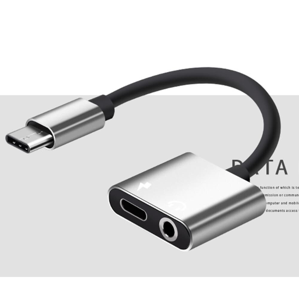 2 In Charger Adapter Cable Connector USB Headphone Jack Music Playing Earphone - view 2