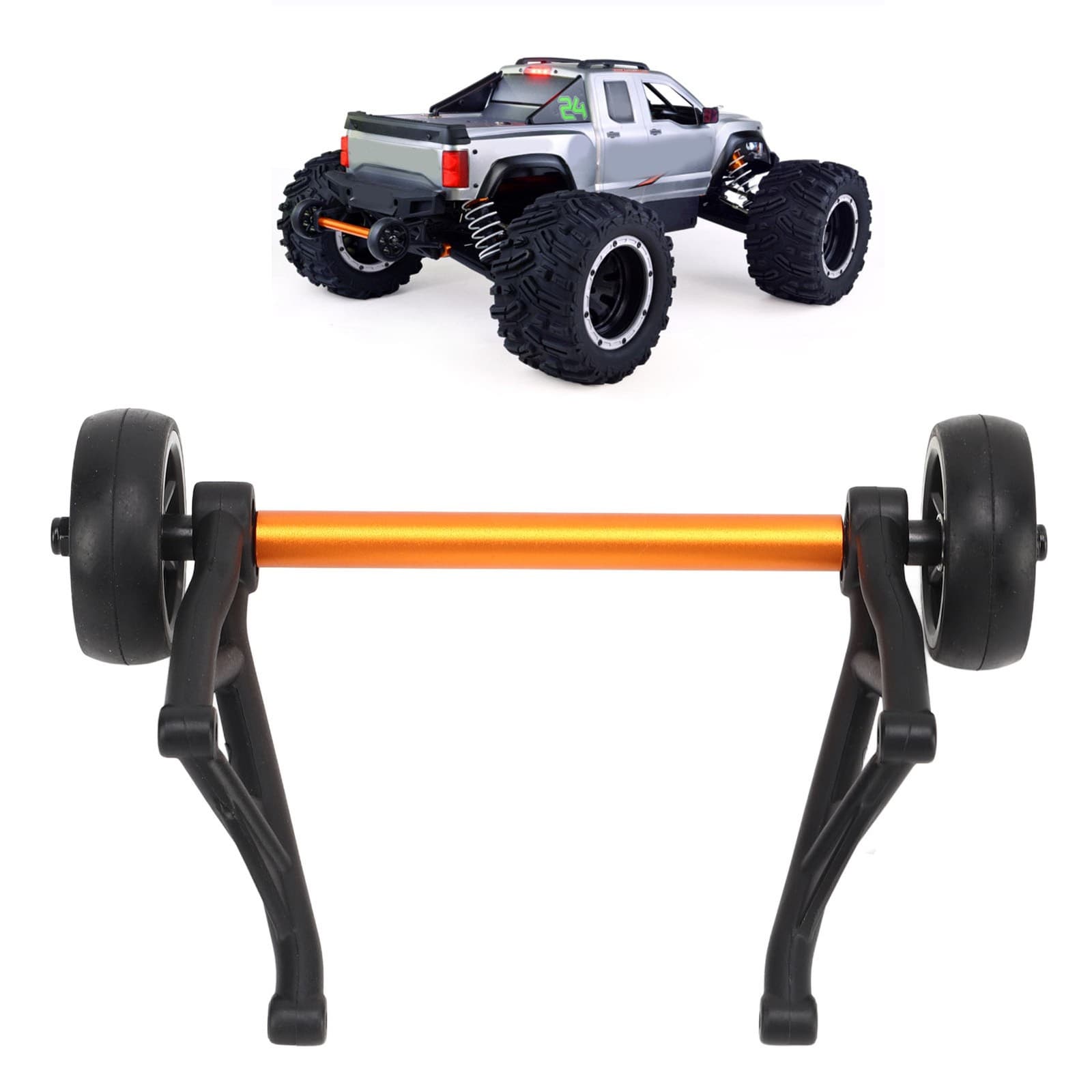 RC Wheelie Bar Kit Anti Roll RC Tail Wheel Head Up Wheel Kit Upgrade Parts NEW view 2
