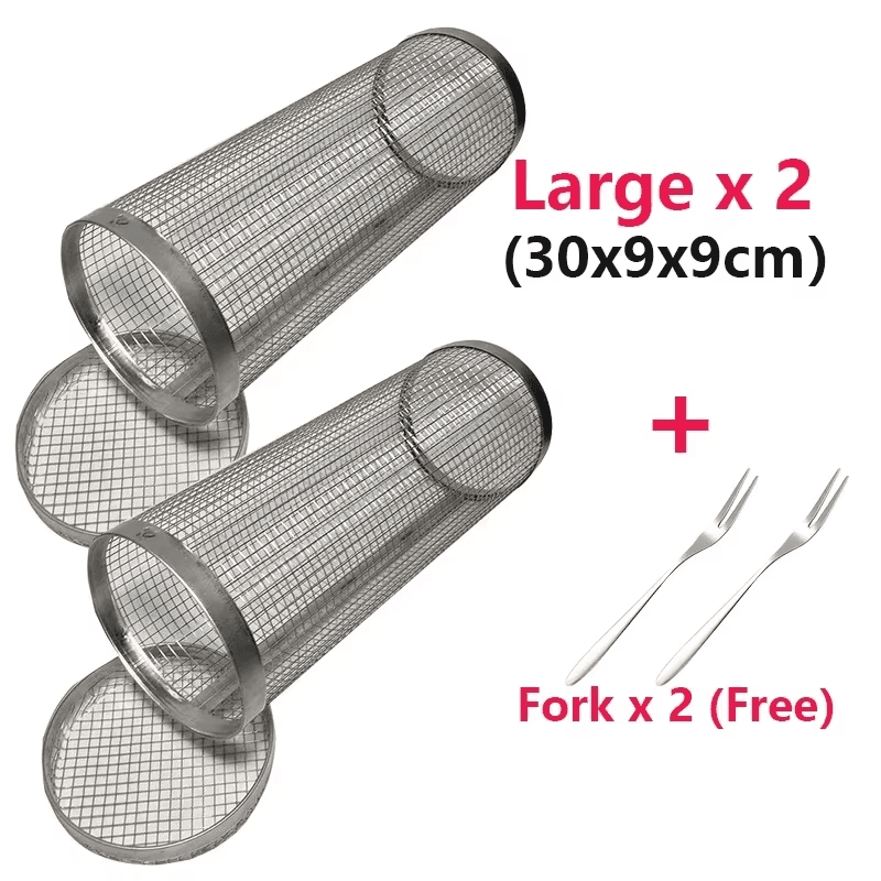 Rolling Bbq Basket- Greatest Grilling Basket Ever| round Stainless Steel Grill M