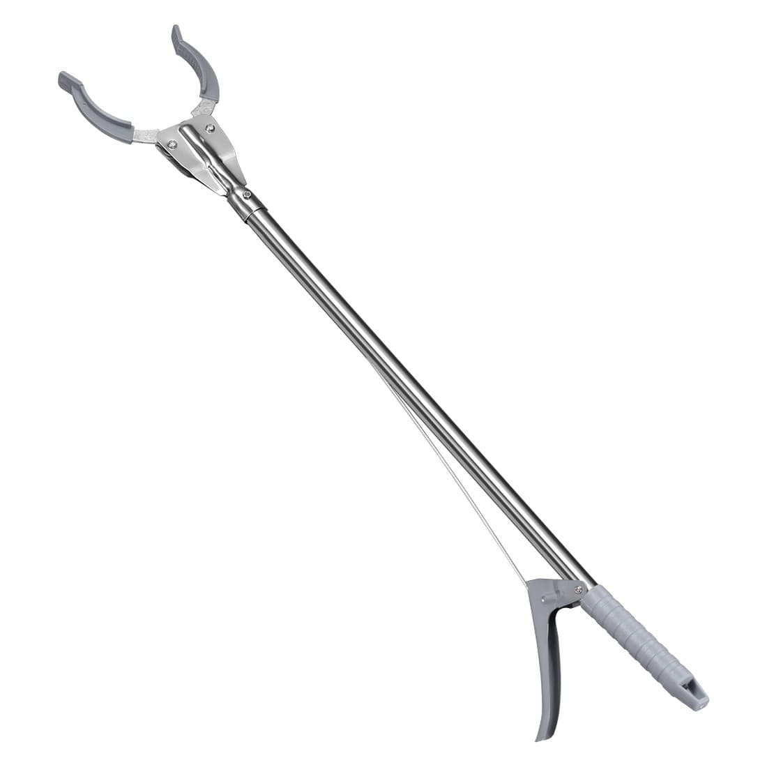35inch Grabber Reacher Gripper Tool Claw Garbage Picker Stainless Steel Gray