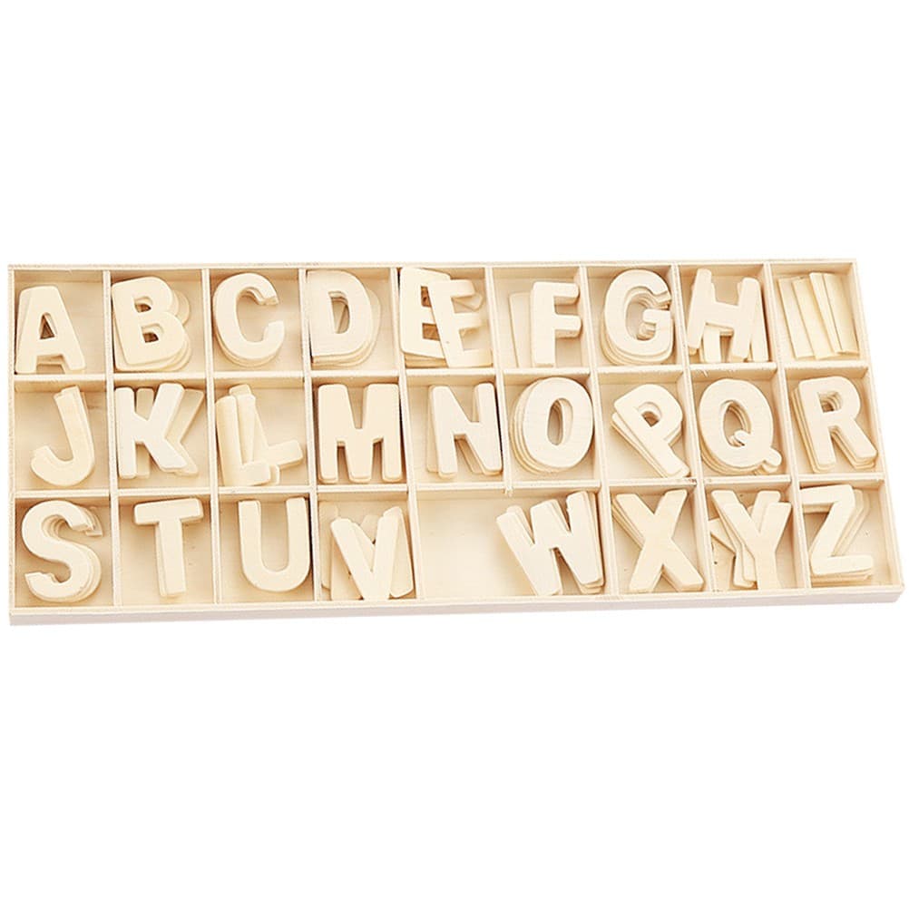 1 set Alphabet Wood Chips Early Childhood Education Toys DIY Wood Chips
