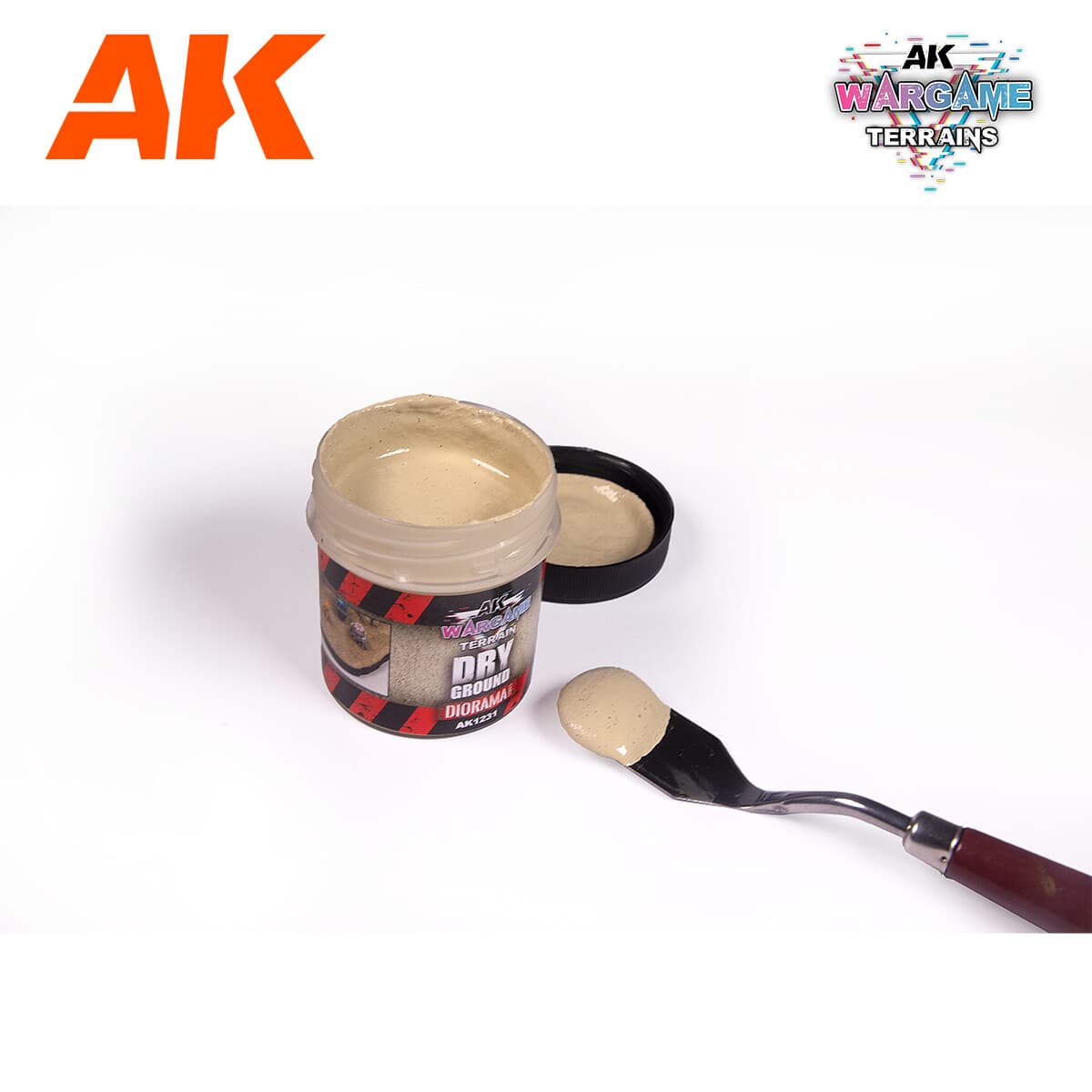 Dry Ground 100 Ml. - AK1231 - Wargame Battle Ground Terrain AK Interactive view 2