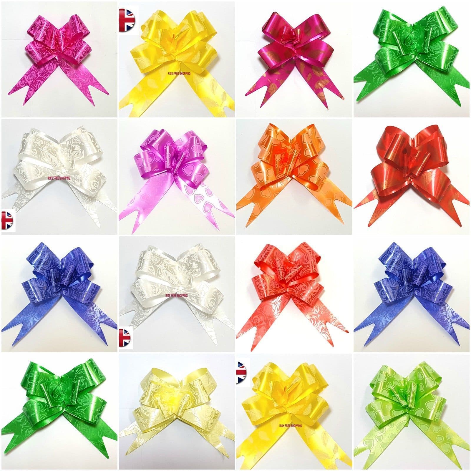 10 X 30mm Pull Bow Decoration Large Wedding Car Xmas Gift Wrap Floristry BALLOON
