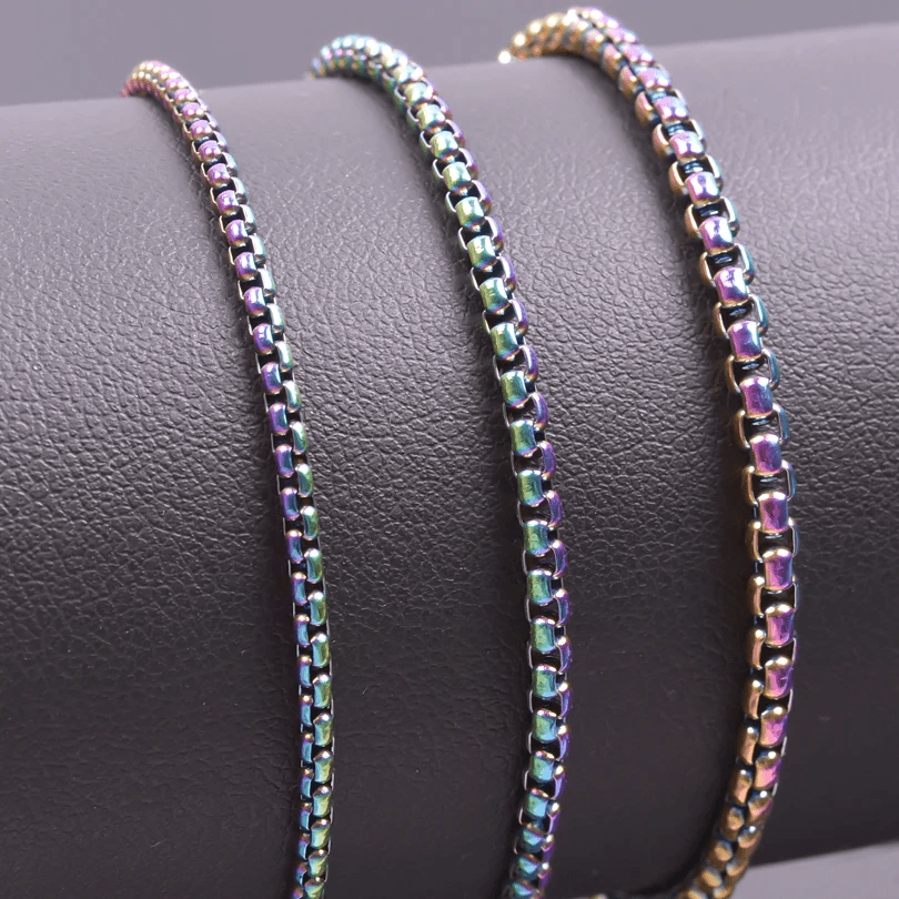 2/2.5/3/4Mm Stainless Steel Square Rolo Chain Necklaces for Women Men Accessorie
