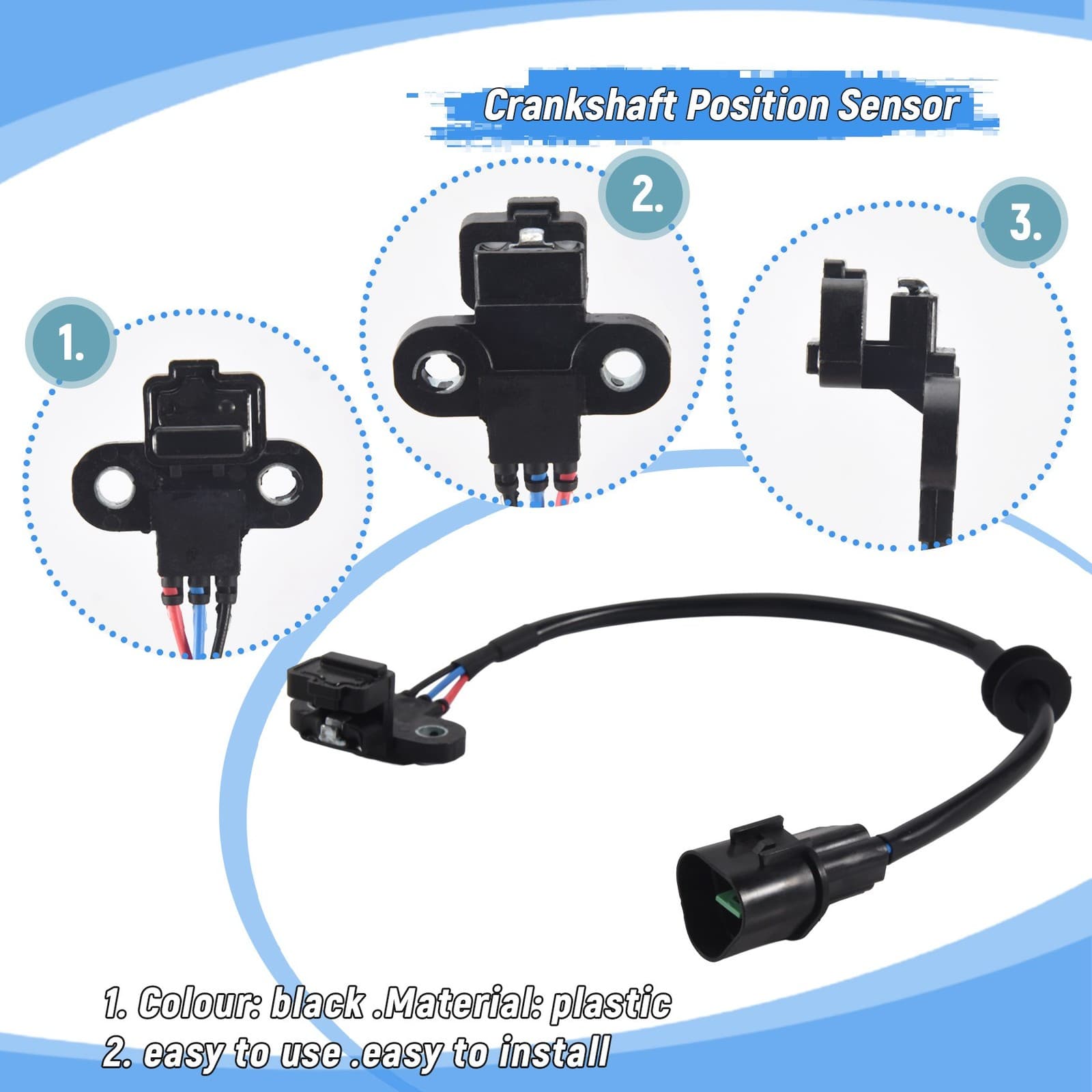 1X(Automotive Crankshaft Position Sensor for   2005-2008 Space Star3364 view 2