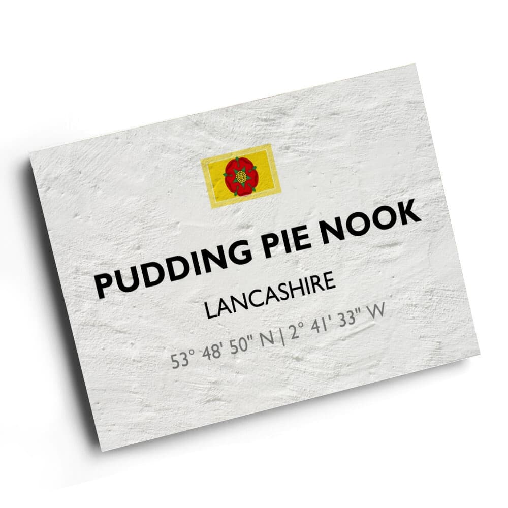 A3 PRINT - Pudding Pie Nook| Lancashire - Lat/Long SD5435