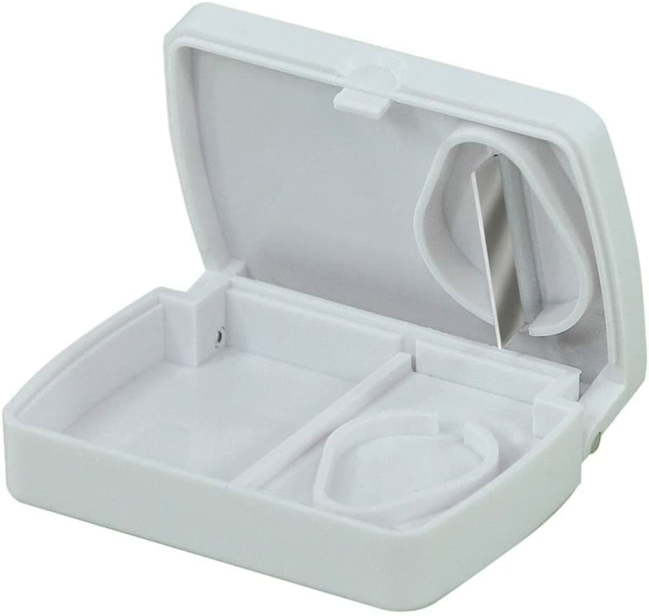 Aidapt Pill Travel Home Medicine Organiser Storage Box with Tablet Splitter