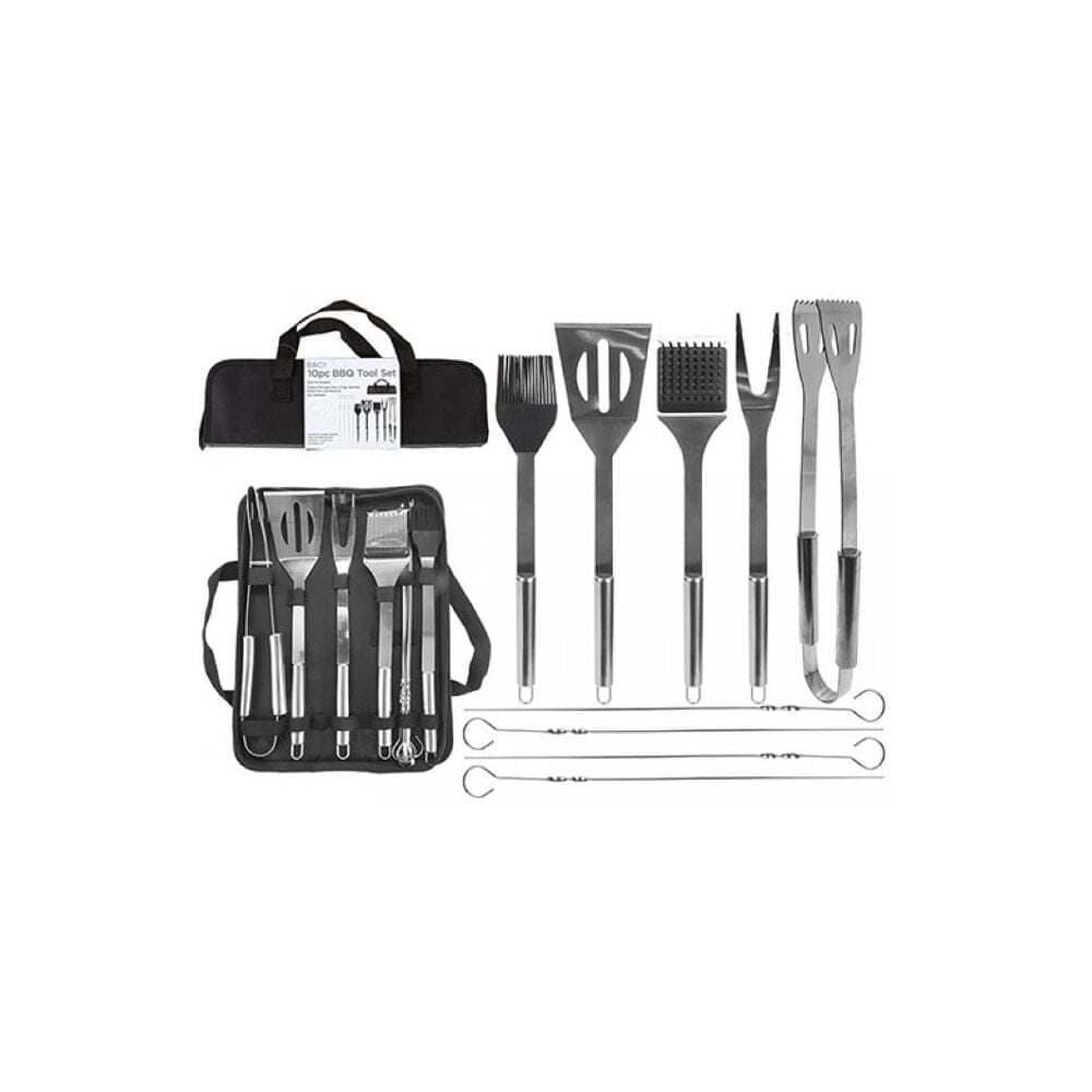 BandCo 10 Piece BBQ Tool Set with Carry Case